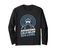Answering Calls Below Sea Level Search Rescue Diver Long Sleeve T-Shirt