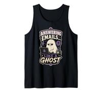 Answering Emails Like A Ghost Office Humor Spooky Worker Tank Top