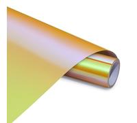 ANT 12" x 10ft Holographic Glossy Chrome Opal Yellow Craft Vinyl Premium Permanent Adhesive Vinyl for, Decal, Sticker, Fade-Proof, for Crafts, Cricut, Silhouette, Cameo