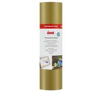 ANT 9.5inch Smart Matless Permanent Vinyl 9.5inch x 20ft, Gold Compatible with Cricut Joy Xtra Create Decals Stickers & More All-Weather & Fade-Proof Ideal for Outdoor Use
