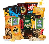 Ant&Chid British Classics Pub Snacks Card Hamper for Men and Women - Home Pub Bar Snacks with Bacon Fries|Scampi Fries|Nobby’s Nuts|Twiglets|Gourmet Popcorn|Mini Cheddars|Pretzels - For All Occassions