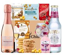 ANT&CHID Pink Gin 5cl Gift and Prosecco Rose 20cl Wine Gift Set for Women,Birthday Gin Gifts for her with Chocolate Gifts for Her - The BestFriend Gift for Women
