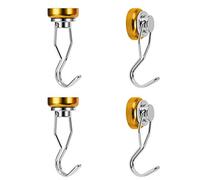 Ant Mag Magnetic Hooks 25 mm Magnetic Hooks Made of Neodymium Magnet Colourful Rotatable Rustproof Strong Adhesive Force Max. 22 kg Pack of 4