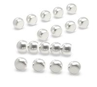 Ant Mag Push Pin Magnets-18 Pack Metal Magnetic Push Pins-Round Semi Spherical Pin Magnets Mini Silver Perfect for Whiteboard Magnets Office Magnets Map Magnets Refridgerator Magnets