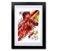 Ant-Man and the Wasp Cast Signed Movie Poster Autograph A4 Photo Print Framed Memorabilia Gift 2018 Marvel Film (BLACK FRAMED & MOUNTED)