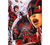 Ant-Man And The Wasp Quantum Realm Framed Canvas Print Red/black (80Cm X 60Cm)