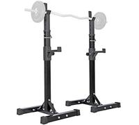 ANT MARCH Pair of Adjustable 40"-66" Rack Sturdy Steel Squat Barbell Free Bench Press Stands Load 550Lbs