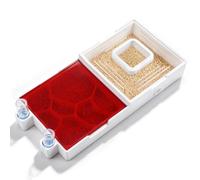 Ant Nest Habitat with 3D Printed Escape Resistant, Book-Style Layout for Easy Observation, Multi-Chamber System with Red Light-Blocking Cover, 3 Expansion Ports, Water Tower, 9 × 4 in