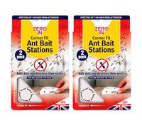 Ant & Nest Killer Bait Station for indoor use - Pack of 4 - Ready-to-Use Ant Bait Traps - Eliminates Ants and Their Nests