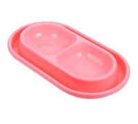 Ant Proof Cat Dog Double Bowl Pet Feeder with Water Moat Pink | Pp Dual Bowl Setup, Keeps Food Clean, for Kittens and Small Medium Dogs, Space Efficient Design