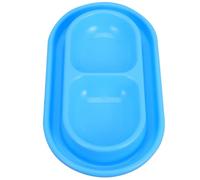 Ant Proof Cat Food Bowl Double Bowl Pp Blue for Outdoor Feeding