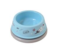 Ant-Proof Pet Bowl Plastic with Non-Skid Rubber and Unique Design Moat Suitable for Puppy Small Sized Dogs and Cats (Pastel Blue, M)