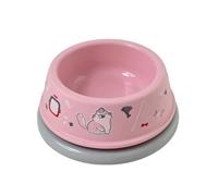 Ant-Proof Pet Bowl Plastic with Non-Skid Rubber and Unique Design Moat Suitable for Puppy Small Sized Dogs and Cats (Pastel Pink, M)