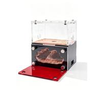 Ant Terrarium Kit, Gypsum Sand Ant Nest with Red Shade Cover for Natural Behavior, 3 Expansion Ports, Large Clear Viewing Area, Easy Maintenance Humidity System for Ant Keeping Beginners & Hobbyists