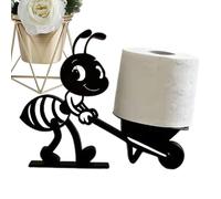 Ant Toilet Roll Paper Holder - Novelty No Drill 3D Printed, Bathroom Tissue Dispenser, PLA Build, Climbing Figurine Design, Wall Mount Adhesive Strip | Spring Loaded Bar for Restroom Farmhouse