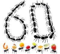 Ant Toothpicks, Pack of 80 Ant Food Picks, Reusable Ant Fruit Fork Set, Ant Food Picks, Ant Piekser Skewers for Fruit Forks Children Snack Cake Dessert Sandwich Pastry