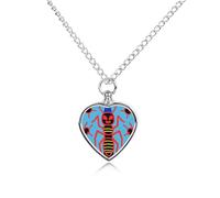 Ant Totem Pole Pet Urn Necklace for Dog Cat Ashes Heart Cremation Keepsake Pendant Memorial Jewelry Gifts for Women Men
