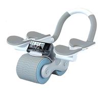 Ant Warrior Automatic Rebound Abdominal Wheel, Abdominal Exercise Roller Elbow Support core Exercise Equipment with knee mat, Ab roller exercise wheel for Home Gym Workouts (Light Blue)