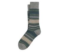 ANT45 | Lissa Short Socks | Men's | Mens Striped Wool Socks | Medium Grey UK 6-10