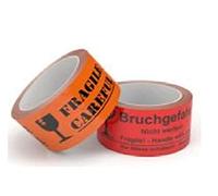 Antalis Low Noise 4025648734021 Warning Tape Polypropylene Printed "Risk of Breaking" 50 mm x 66.00 m Acrylic Pack of 36 Red