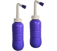 Antallcky Portable Travel Bidet Butt Cleaner Wiper Hand Personal Bidet Sprayer for Toilet, Anal Perineal Cleansing Bottle for Men,Women-450ML,Blue 2pcs