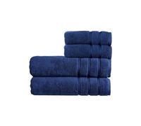 Christy Antalya Bath Sheets Set | 4 Piece | 100% Turkish Cotton | 600GSM | Soft Plush Luxury Towel Set | 2 Bath Sheets 2 Hand Towels | Quick Dry | Denim Blue