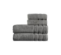 Christy Antalya Bath Sheets Set | 4 Piece | 100% Turkish Cotton | 600GSM | Soft Plush Luxury Towel Set | 2 Bath Sheets 2 Hand Towels | Quick Dry | Storm Grey