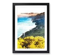 Antalya in Turkey Painting Framed Print | A2 Black Framed Wall Art | Ready to Hang | Modern Animal Picture | Living Room Bedroom Lounge Office