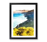 Antalya In Turkey Painting Modern Framed Print | A3 Black Framed Wall Art | Ready to Hang | Modern Animal Picture | Living Room Bedroom Lounge Office