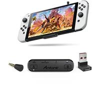 Antank Bluetooth Audio Adapter support aptX-HD aptX Low Latency AAC SBC Compatible with Nintendo Switch/Lite/OLED/ PS4/ PS5/ PC Dual Streaming Bluetooth Transmitter with In-Game Chat Microphone