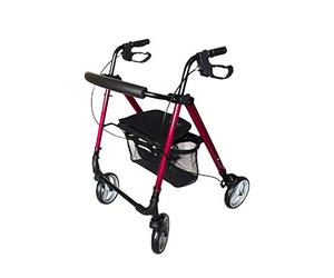 Antar AT51112R Ultra Light Rollator 6.40 kg, Red