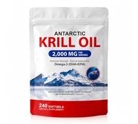 Antarctic Krill Oil 2000mg - 240 Softgels | High-Absorption Phospholipid Omega-3 with EPA, DHA & Natural Astaxanthin | No Fishy Aftertaste | Heart, Joint & Brain Support Supplement