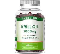 Antarctic Krill Oil 2000mg | 60 Softgels | with Omega 3 Fish Oil, Astaxanthin, EPA and DHA | Nature's Truth
