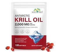 Antarctic Krill Oil Capsules 2,000 mg, Omega-3 EPA/DHA Supplement with Natural Astaxanthin,120 Softgels
