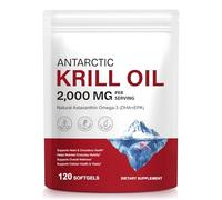 Antarctic Krill Oil Supplement with Omega-3 EPA & DHA and Natural Astaxanthin, Supports Heart & Joint Health, Non-GMO, 120 Softgels