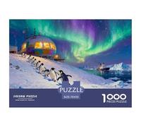 Antarctic Research Station Aurora Wooden Jigsaw Puzzle Waterproof 1000 Piece Puzzles for Adults Colourful Educational Games