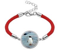 Antarctic st Ocean Penguin Nature Science Lucky Red String Bracelet Rope Bracelet Handmade