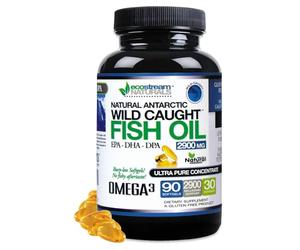 Antarctic Wild Caught Omega 3 Fish Oil with DPA-EPA-DHA 2,900 MG Strength