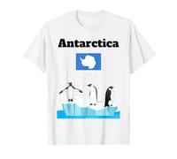 Antarctica Cruise Souvenir Penguin Lover Antarctica Flag T-Shirt