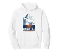 Antarctica Expedition Travel Souvenir Pullover Hoodie, Adult Unisex, White, Small