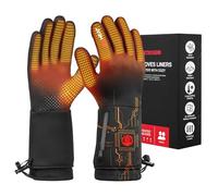 ANTARCTICA GEAR Heated Glove Liners, Rechargeable Heated Gloves for Men Women,Upgraded Touchscreen Thin Gloves with 2 Rechargeable Electric Batteries for Winter Riding Ski Snowboarding Hiking(Small)