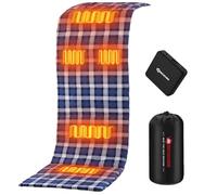 ANTARCTICA GEAR PRO Heated Sleeping Bag Liner, 5 Heated Zones with 16000mAh 12V Battery Heated Pad, Electirc Sleeping Bag Heater for Cold Weather Camping Backpacking or Hiking（Blue）