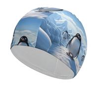 Antarctica Ice Swim Cap for Adult, Elastic Fabric Swimming Cap, Comfortable Bathing Cap for Long & Short Hair