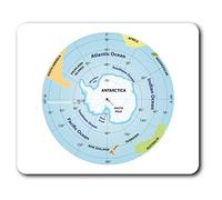 Antarctica Map South Pole Ice Cap Mouse Mat Pad Computer PC Laptop Gaming Office Home Desk Accessory Gadget 10936