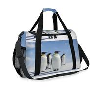 Antarctica Penguin Travel Duffel Bag for Girls Boys Women Men Penguin Animal Weekend Overnight Bag Shoulder Tote Luggage Handbag for Travel Sports Gym