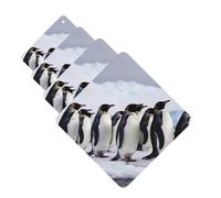 Antarctica Penguins 4 Pcs Car Air Freshener Lavender Hanging Scented Cards Automotive Scented Hanging Sheets Square For Car Home Office Closet Bathroom