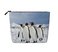 Antarctica Penguins Cosmetic Bag for Women- Portable Travel Organiser, Toiletry Bag with Zip Closure