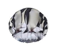 Antarctica Penguins Shower Caps for Women Reusable Waterproof Shower Bonnet Large Elastic Bath Caps DoubleBathing Hair Caps Designed for all Hair Lengths with PEVA Lining