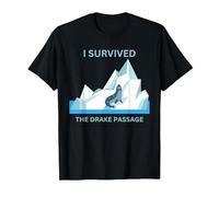 Antarctica Seal I Survived The Drake Passage T-Shirt, Men, Black, 4X-Large