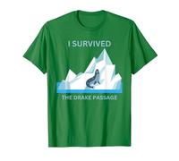 Antarctica Seal I Survived The Drake Passage T-Shirt, Men, Kelly Green, Small